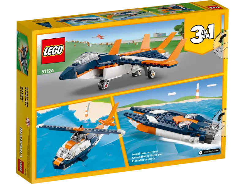 LEGO Creator - Supersonic-jet (31126) 3-in-1 Building Toy LOW STOCK
