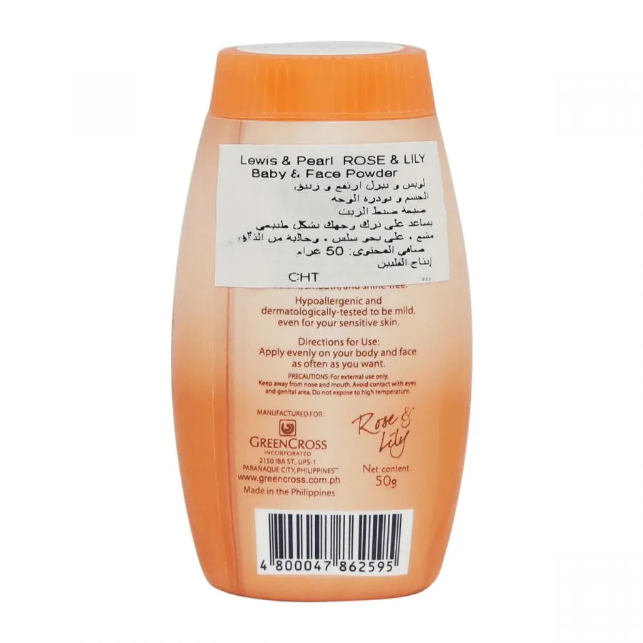 Lewis & Pearl Rose & Lily Body & Face Powder  - 50g