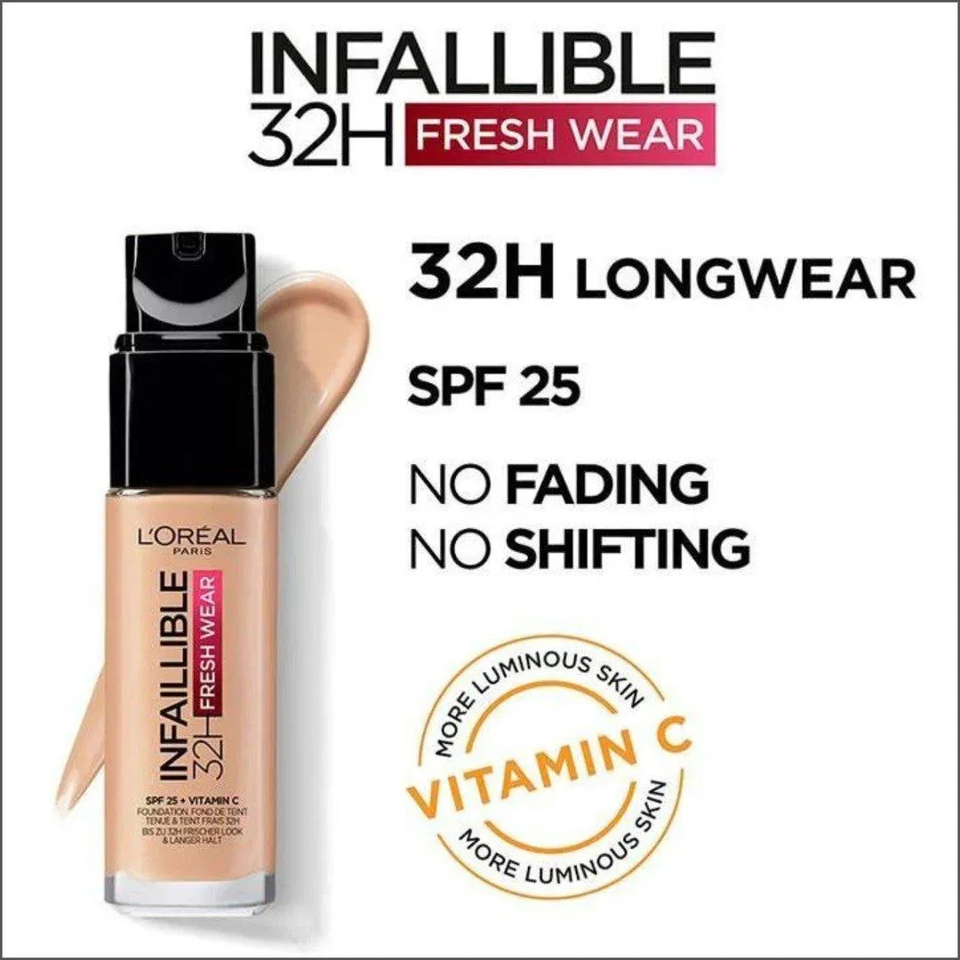 L'Oréal Infaillible 32hr Fresh Wear Foundation - 180 Golden Linen