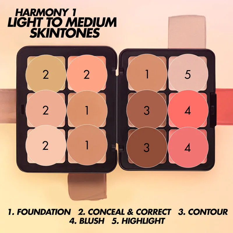 Make Up For Ever HD Skin Face Essentials Palette With Highlighters