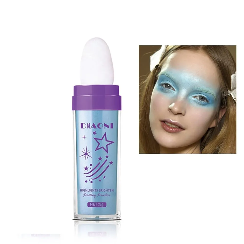 Makeup Fairy Highlighter Pat Powder Stereoscopic Loose Powder Brightening Setting Powder Blush Highlighter Powder (4)