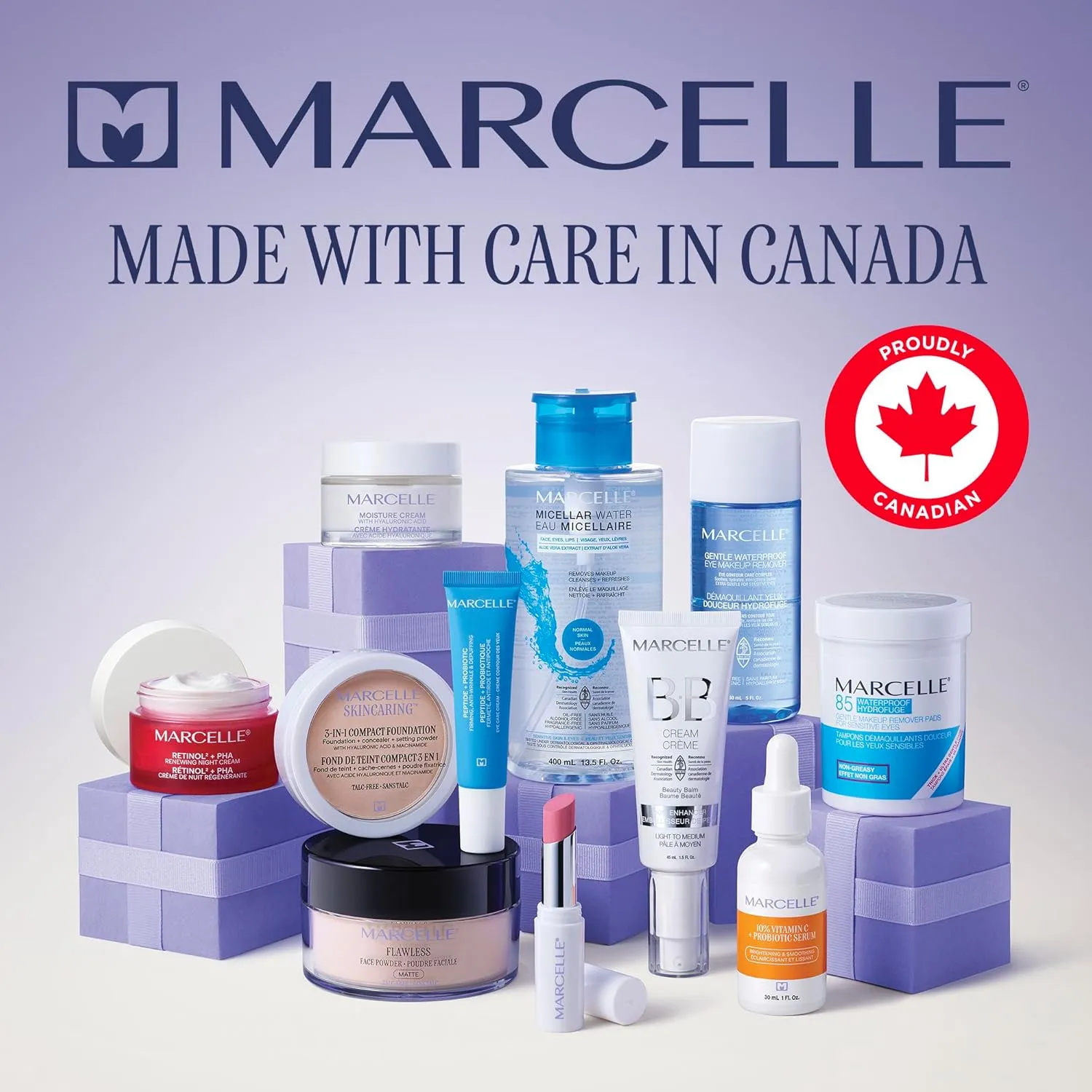 Marcelle BB Cream Beauty Balm, Medium-Dark, Tinted Moisturizer, Skin Enhancer, Lightweight, Hydrating, Hypoallergenic, Non-Comedogenic, Fragrance-Free, Paraben-Free, Oil-Free, Cruelty-Free, 1.5 fl oz