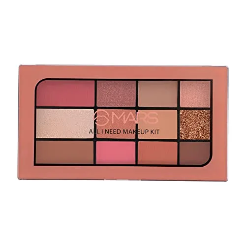 MARS All I Need Makeup and Eyeshadow Kit | 9 Eyeshadows with Blusher Bronzer and Highlighter | Long Lasting & Highly Pigmented (21.5 g) (Multicolor-01)