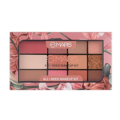 MARS All I Need Makeup and Eyeshadow Kit | 9 Eyeshadows with Blusher Bronzer and Highlighter | Long Lasting & Highly Pigmented (21.5 g) (Multicolor-01)