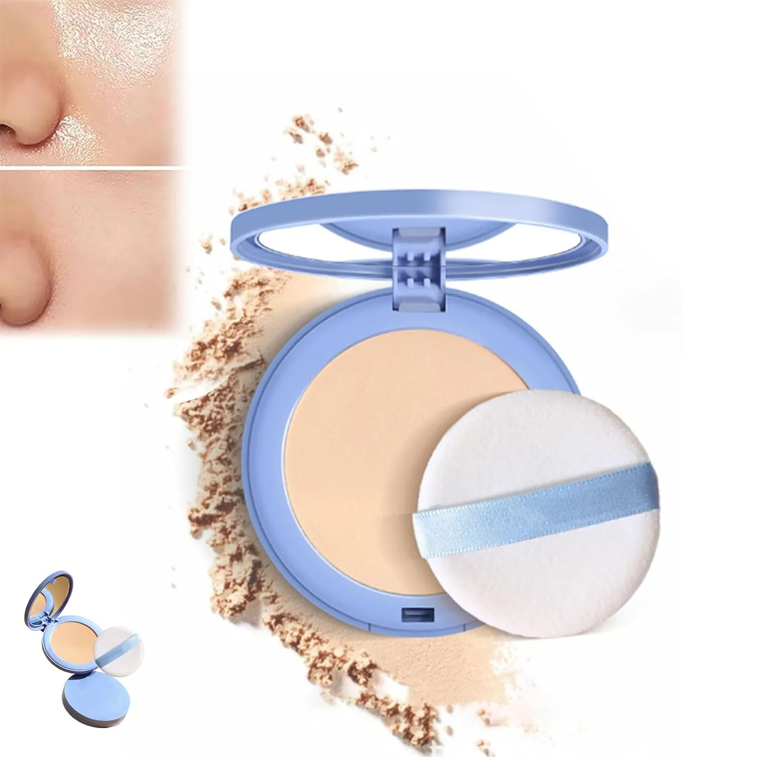 Matte Wet and Dry Powder, Gagk Lasting Waterproof Makeup, Gagk Matte Perfection Pressed Powder, Matte Smooth Setting Powder Makeup (#01 CLASSIC IVORY)