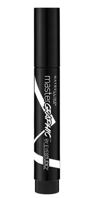 Maybelline New York Eye Studio Master Graphic Liquid Eyeliner, Striking Black, 0.084 Fluid Ounce