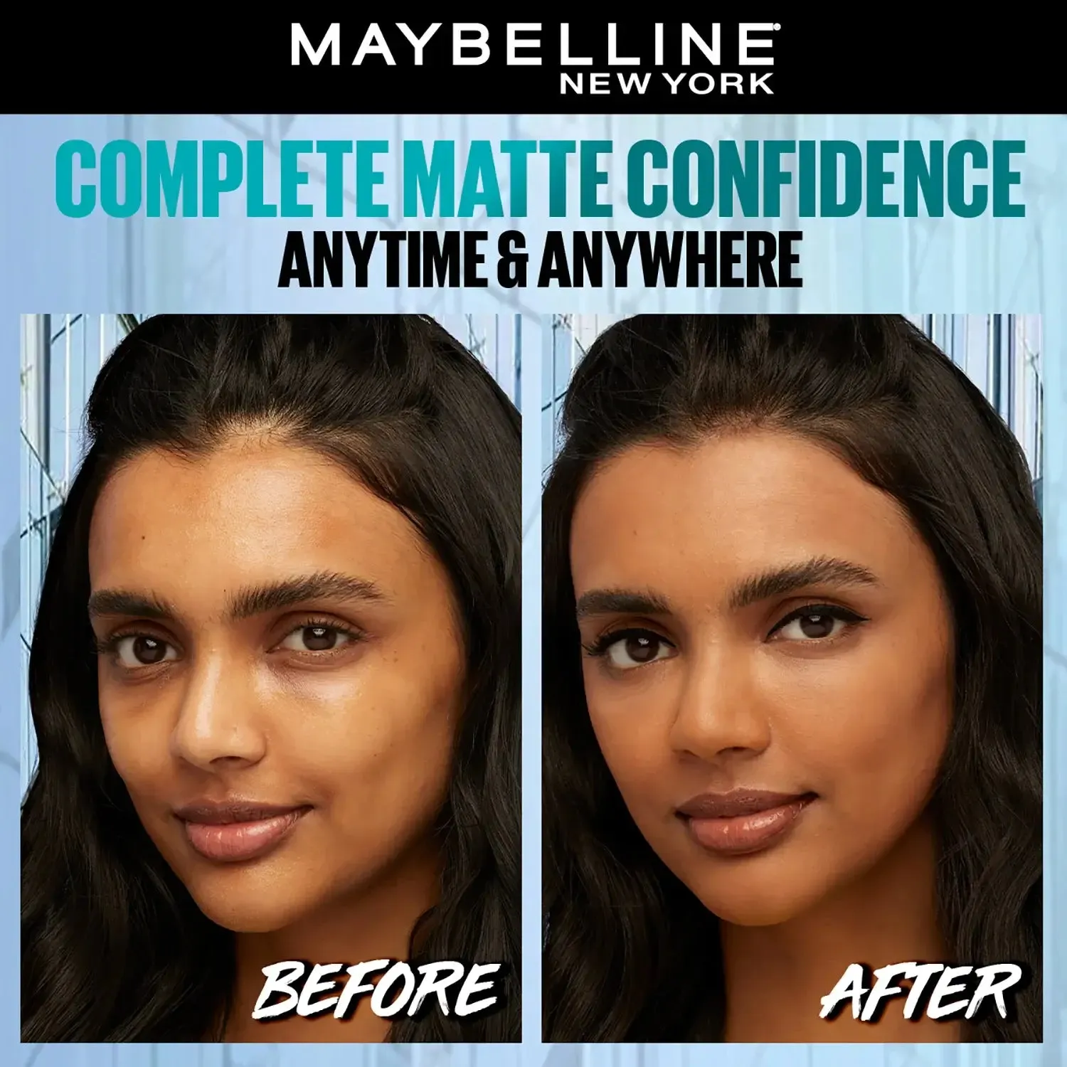 Maybelline New York Fit Me Matte   Poreless Compact Powder, 330 Toffee, 6g