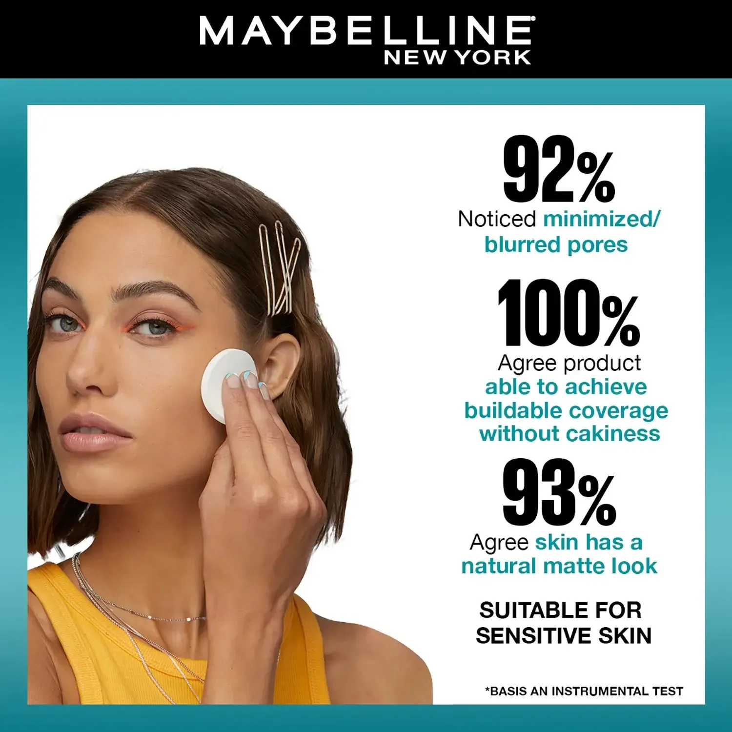 Maybelline New York Fit Me Matte   Poreless Compact Powder, 330 Toffee, 6g