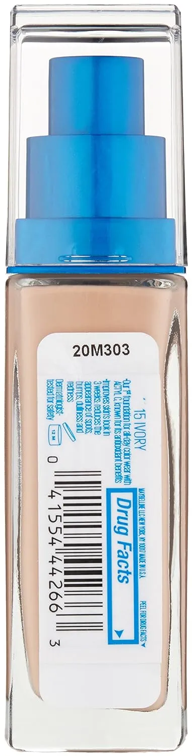 Maybelline New York Super Stay Better Skin Foundation, Ivory, 1 fl. oz.