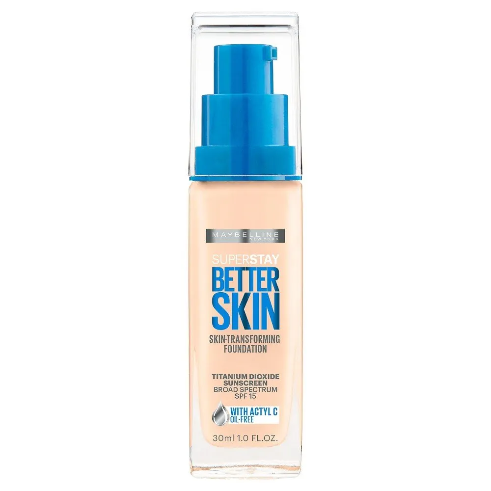Maybelline New York Super Stay Better Skin Foundation, Ivory, 1 fl. oz.