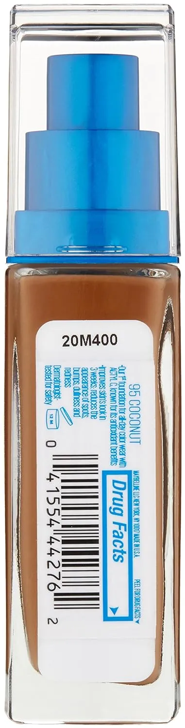 Maybelline New York Superstay Better Skin Foundation, Coconut, 1 Fluid Ounce