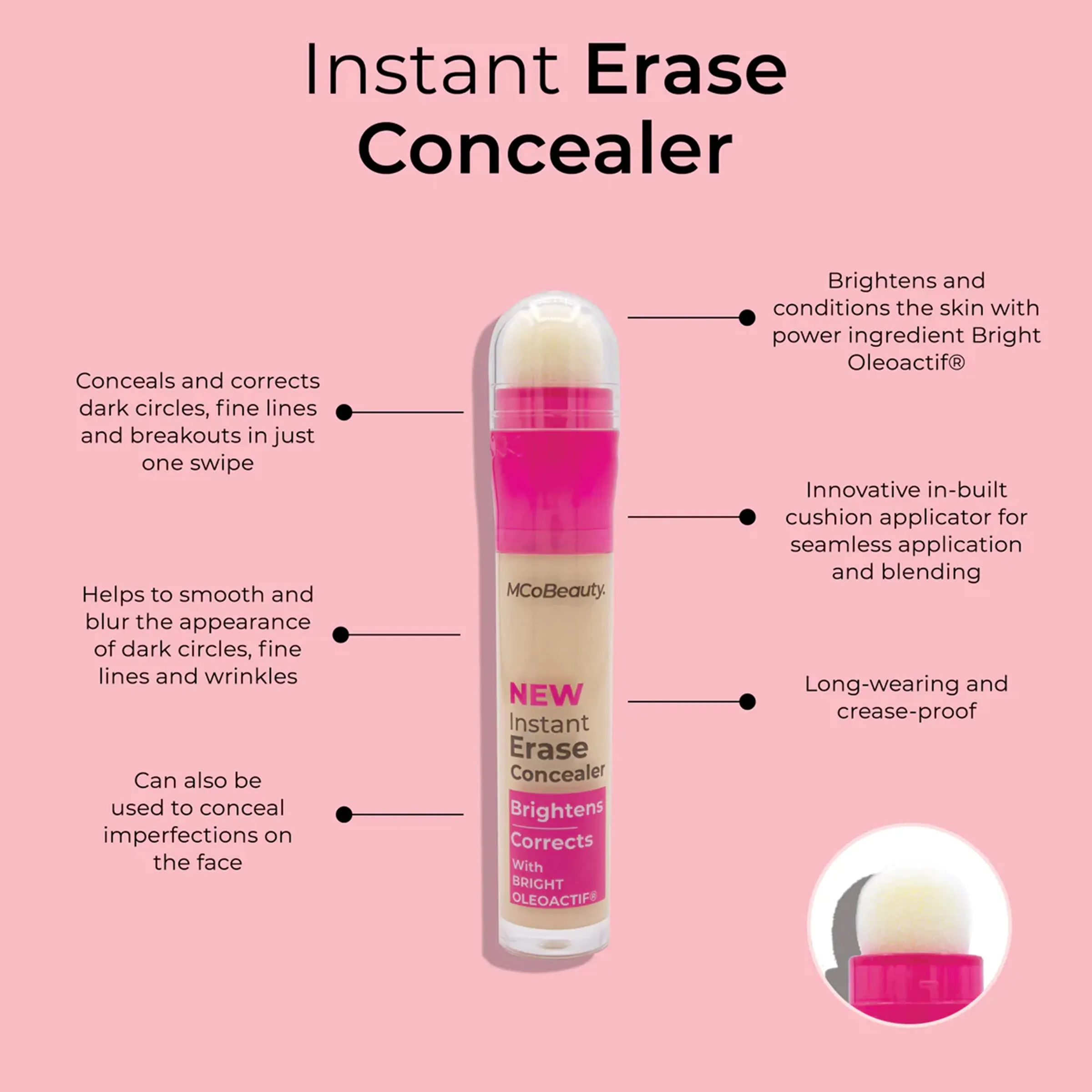 MCoBeauty MCH245 Instant Erase Concealer 01 Ivr