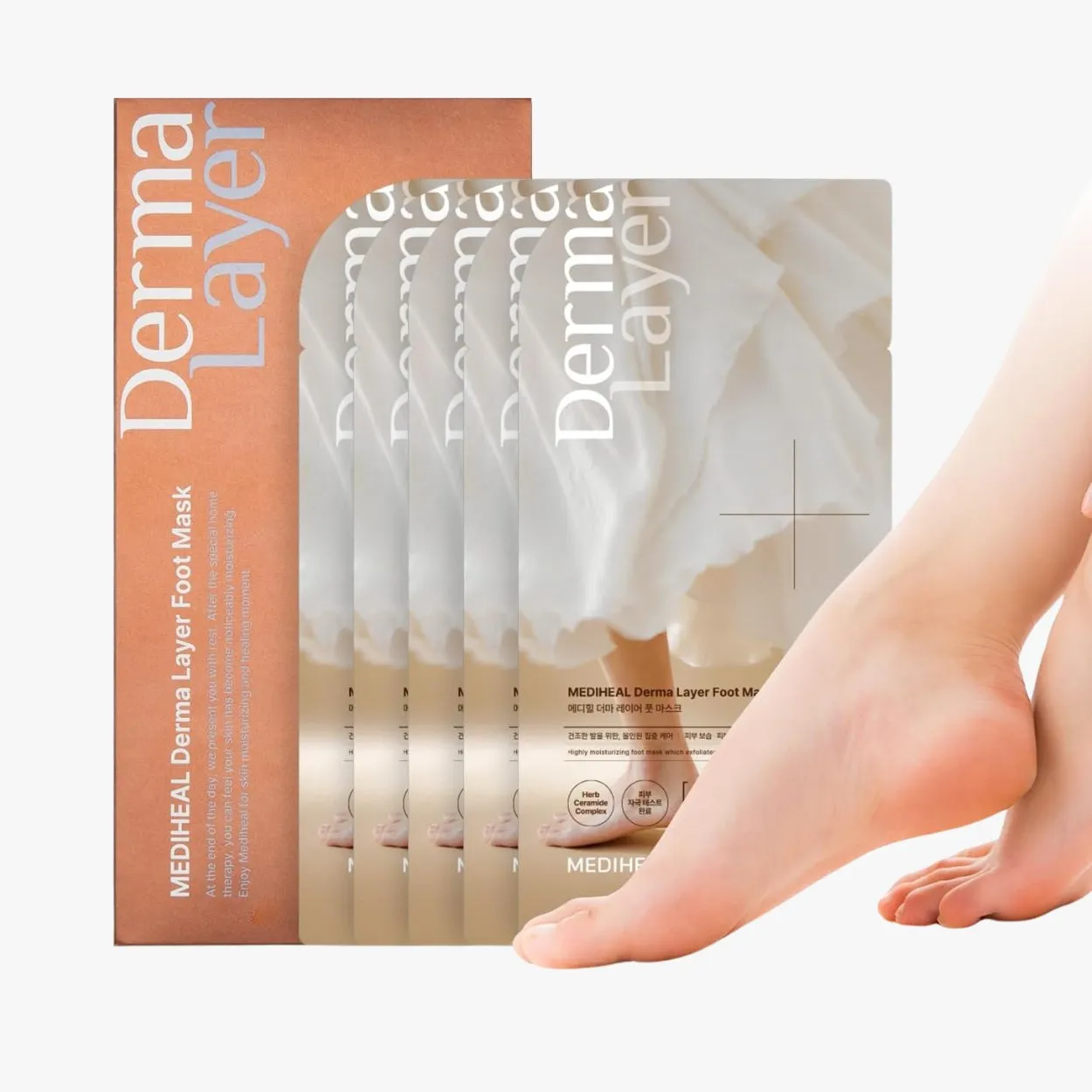 MEDIHEAL Derma Layer Foot Mask (5Packs)