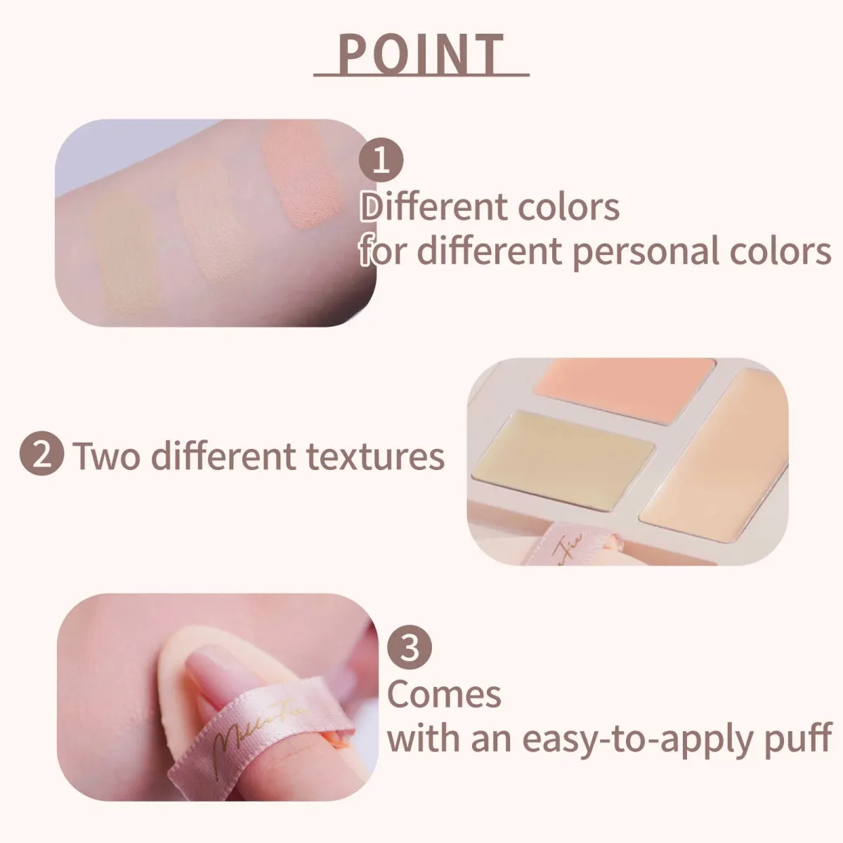 MILLEFEE Secret Concealer Palette - 01 Cover Green