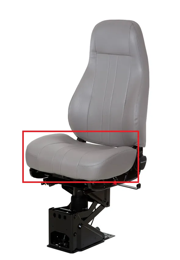 National 21" Wide Replacement Truck Seat Cushion - Gray Vinyl