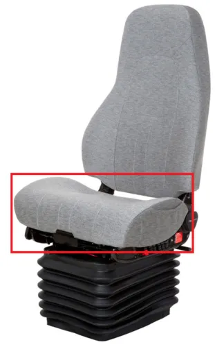 National 23" Wide Replacement Truck Seat Cushion in Gray Mordura Cloth with Bolsters PN 51500100RA