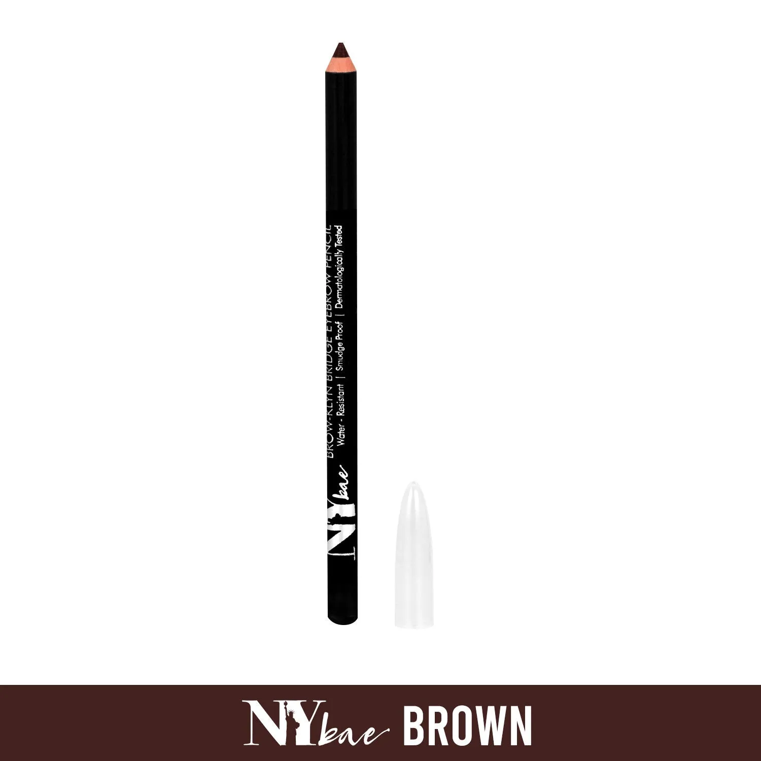 NY Bae Brow-klyn Bridge Eye Brow Pencil - Brown (1.4 g) | Enriched with Castor Oil & Vitamin E | Smudge Resistant | Easy To Use | Cruelty Free