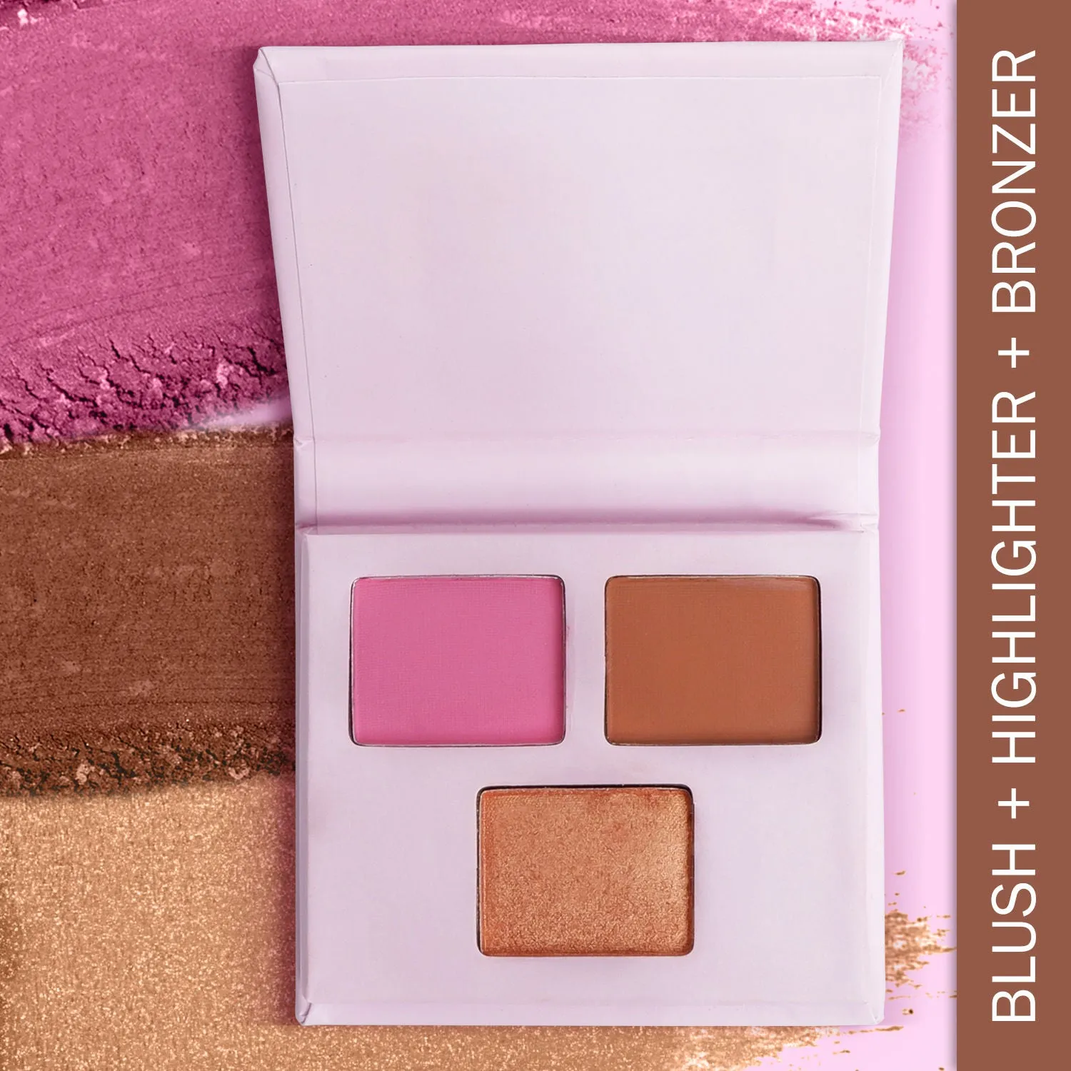 NY Bae Face Palette - Blendable 04 (6 g) | Blush   Highlighter   Bronzer | 3 In 1 | Pink, Brown & Gold | Rich Colour | Multipurpose | Portable