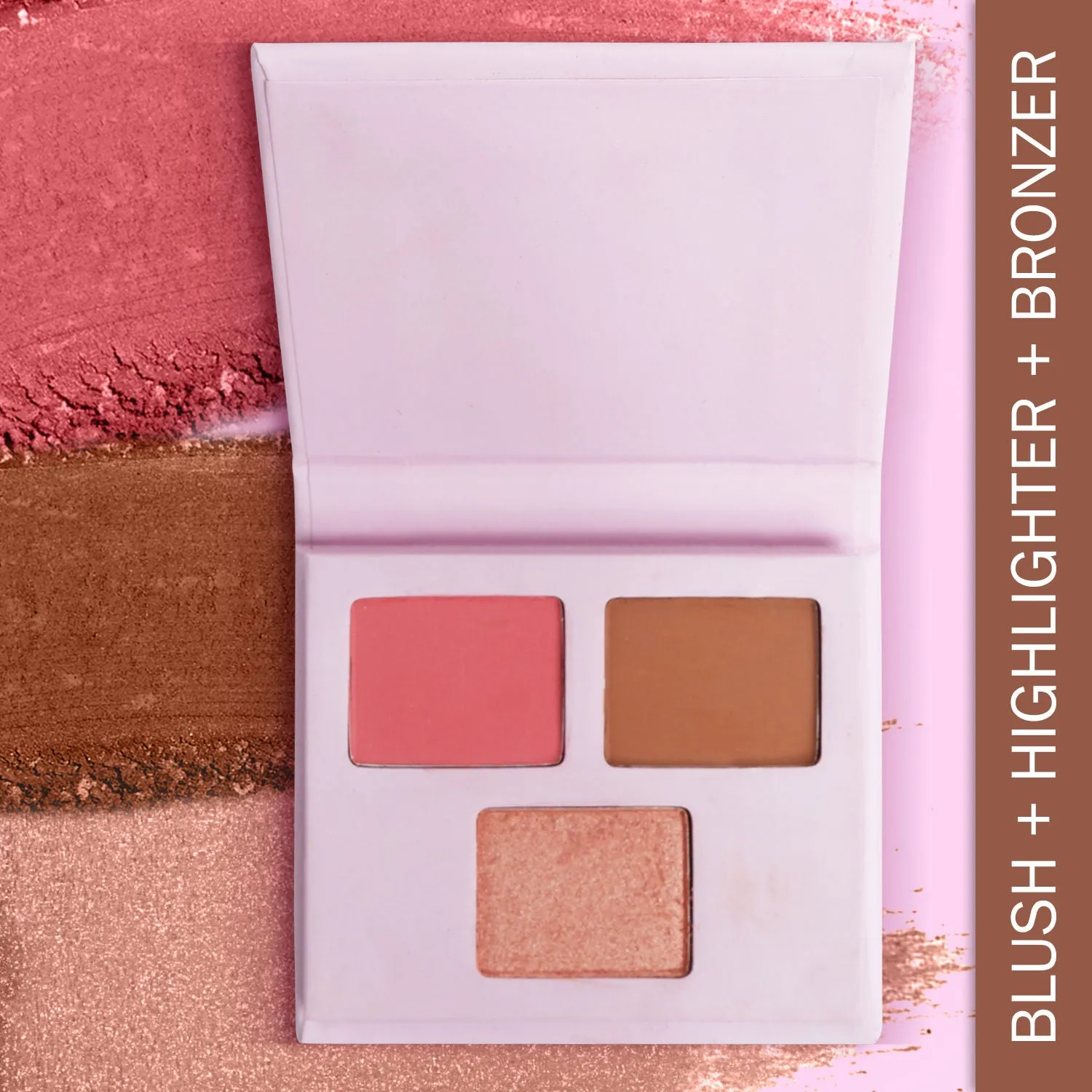 NY Bae Face Palette - Blendable 05 (6 g) | Blush   Highlighter   Bronzer | 3 In 1 | Pink, Brown & Rose Gold | Rich Colour | Multipurpose | Portable