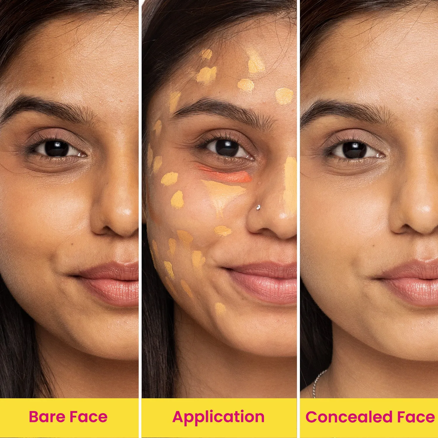 NY Bae Full Coverage Concealer Palette - Medium Maiden 02 (9g) | Concealer | Foundation | Contour | Colour Correctors | Glowing Medium Skin | Face Makeup | Creamy Finish