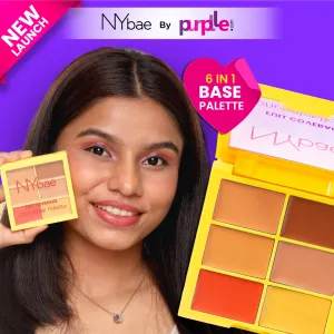 NY Bae Full Coverage Concealer Palette - Medium Maiden 02 (9g) | Concealer | Foundation | Contour | Colour Correctors | Glowing Medium Skin | Face Makeup | Creamy Finish