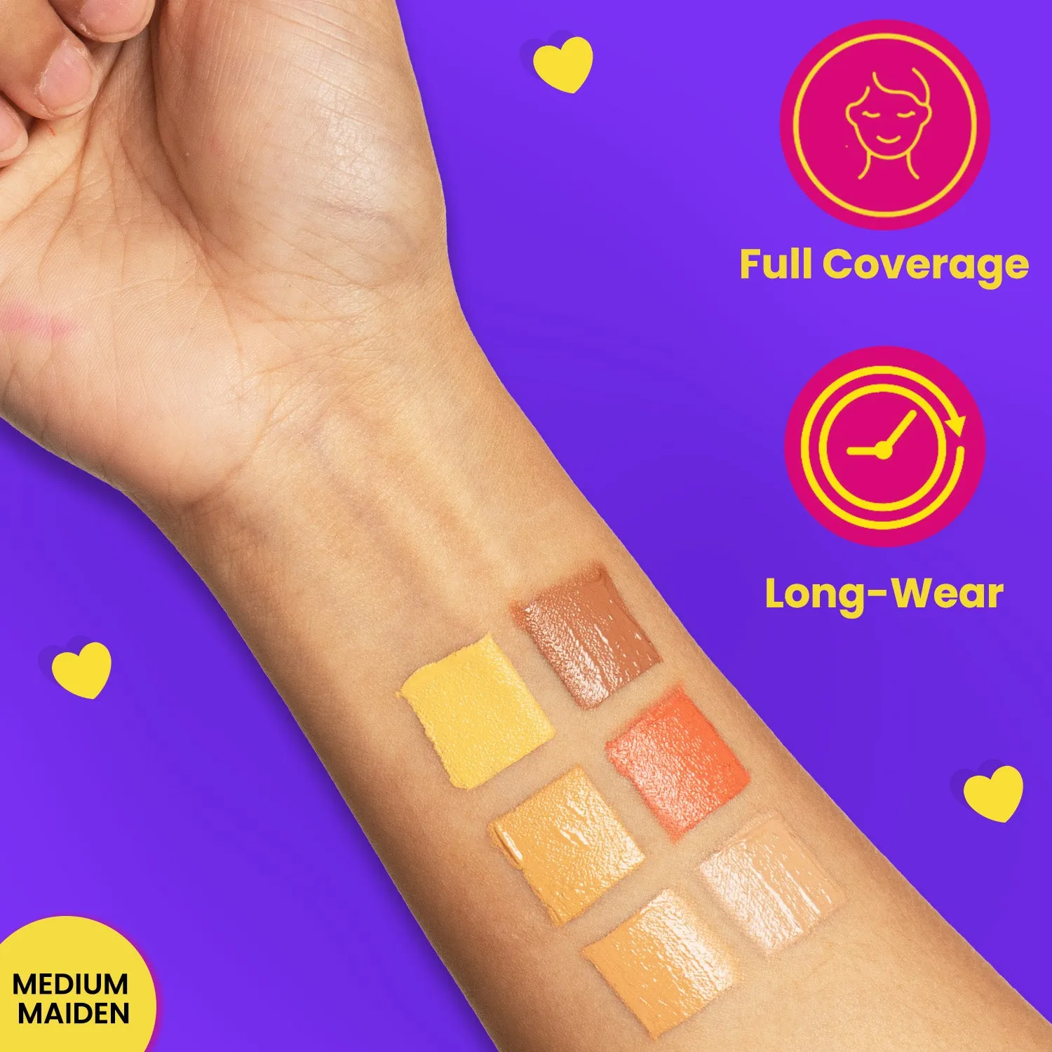 NY Bae Full Coverage Concealer Palette - Medium Maiden 02 (9g) | Concealer | Foundation | Contour | Colour Correctors | Glowing Medium Skin | Face Makeup | Creamy Finish