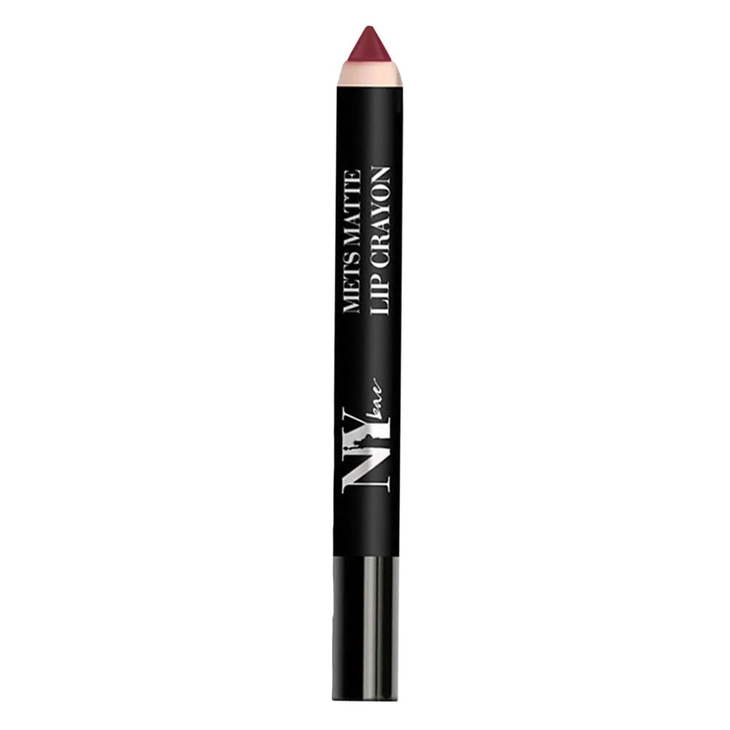 NY Bae Mets Matte Lip Crayon | Satin Texture | Maroon | Enriched with Vitamin E - Major League Attraction 2 (2.8 g)