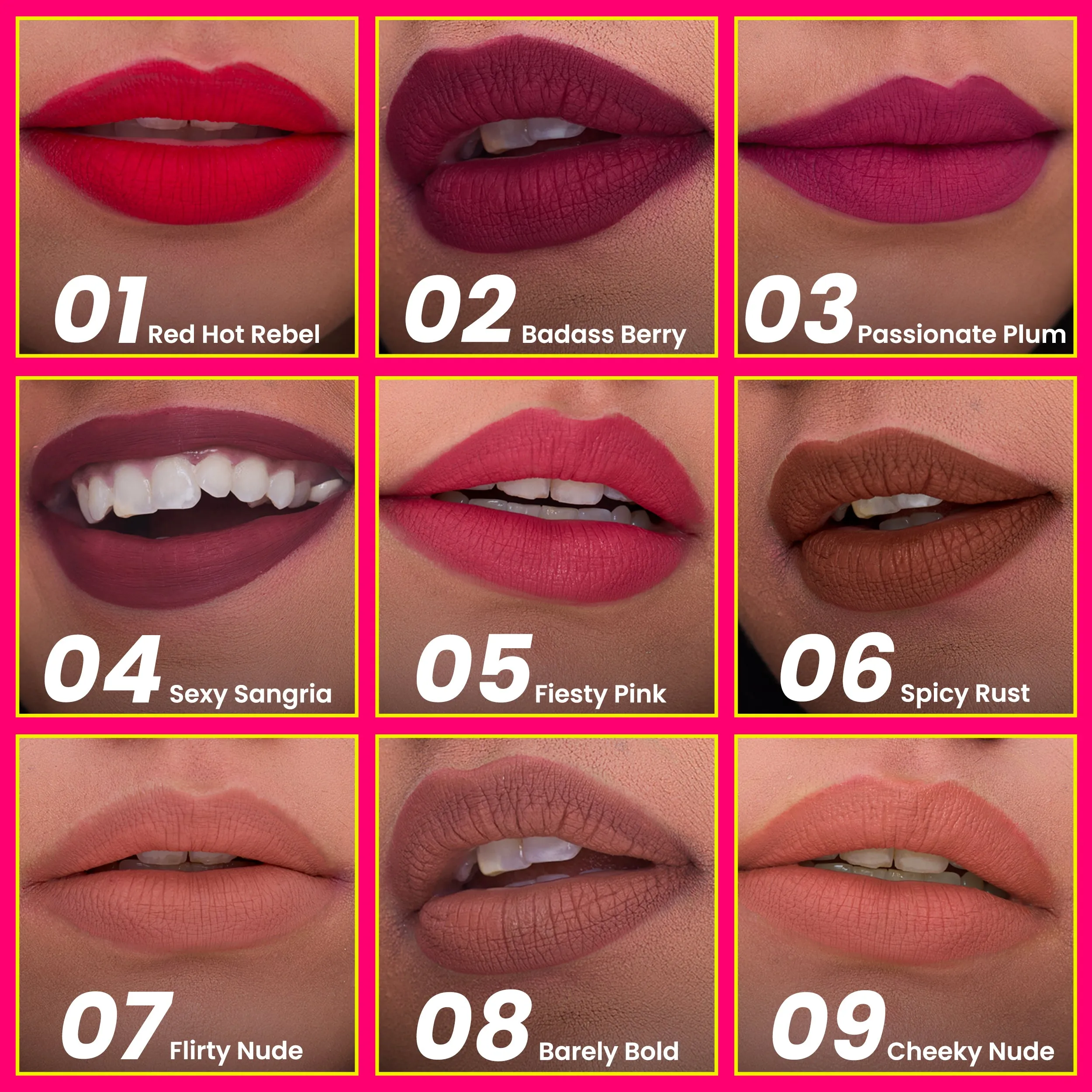 NY Bae Velvet Mousse Liquid Lipstick - Spicy Rust 06 (6.5ml) | Velvet Matte Finish | Transferproof | Smudgeproof | Ultra Light | Smooth | Moisturising Brown Lipstick