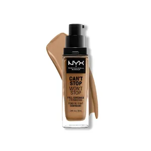 NYX Professional Makeup Can't Stop Won't Stop Foundation, 24h Full Coverage Matte Finish - Golden, 30 mL