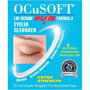 OCuSOFT Lid Scrub Plus Formula Eyelid Cleanser - 20 Pads