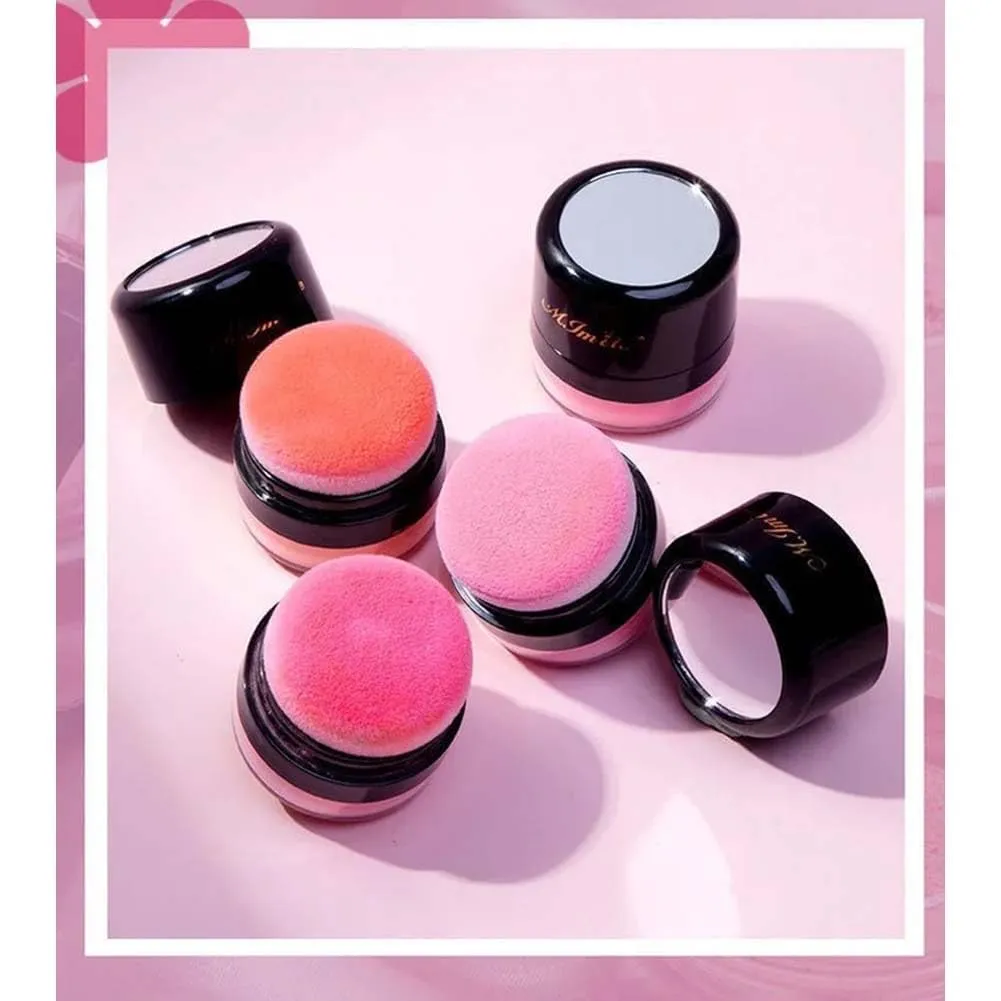 Oil Control Air Cushion Blush, Air Cushion Cheek Blush,Blush Powder,Loose Powder Blush Air Cushion Blush Natural Blusher,Face Blush Palette Face Blusher Makeup (Little Pink)