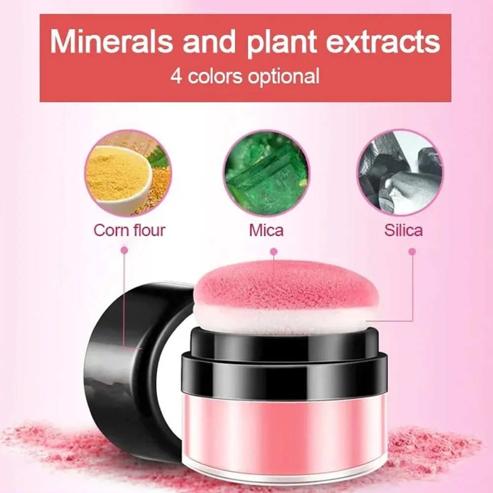 Oil Control Air Cushion Blush, Air Cushion Cheek Blush,Blush Powder,Loose Powder Blush Air Cushion Blush Natural Blusher,Face Blush Palette Face Blusher Makeup (Little Pink)
