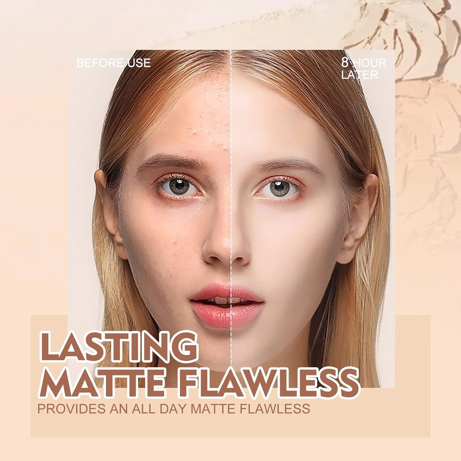 Oil Control Face Pressed Powder, Matte Smooth Flawless Setting, Waterproof Long Lasting Finishing Powder, Cruelty Free, Lightweight, 0.35 oz (CLASSIC IVORY, A)