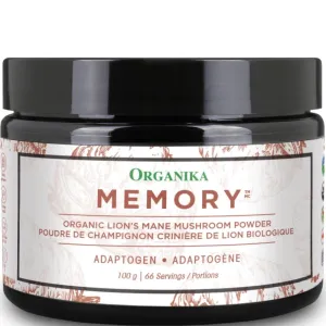 Organika Memory, Organic Lion's Mane Mushroom Powder, 100g