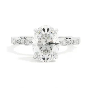 Oval Diamond Vintage Style Engagement Ring