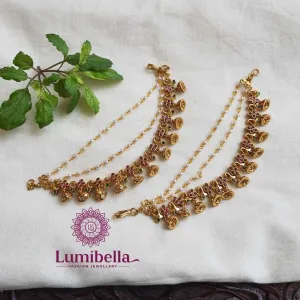 Peacock Bridal Ear Chains