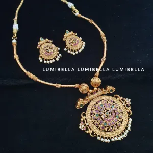 Peacock Style Statement Neckpiece