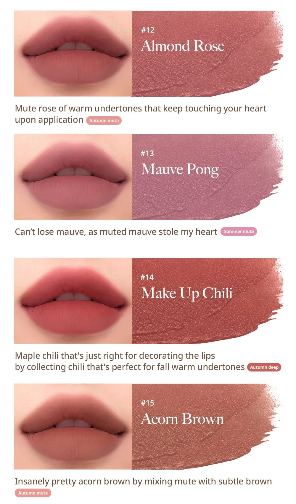 peripera - Ink Mood Matte Tint #15 Acorn Brown
