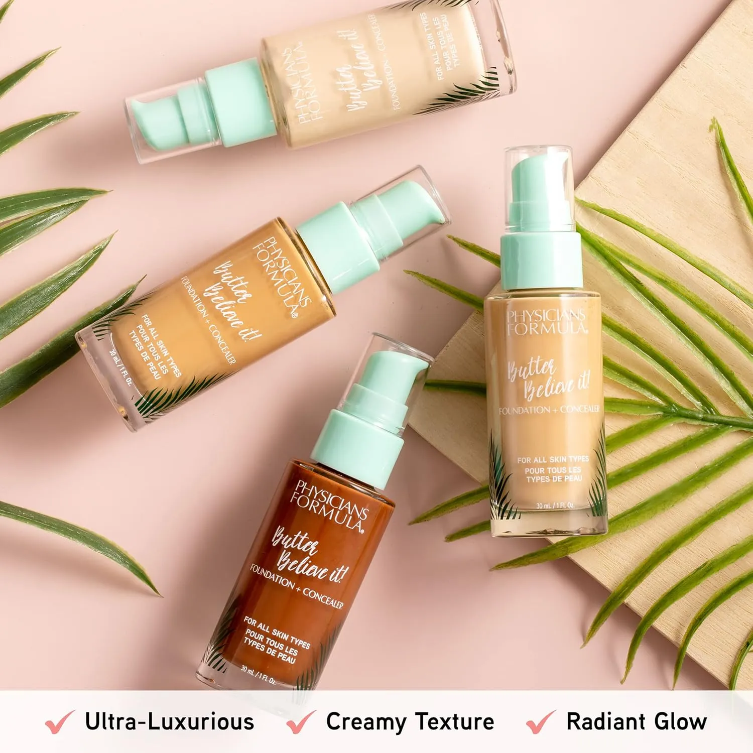 Physicians Formula Butter Believe It! Foundation   Concealer Medium-to-Tan | Dermatologist Tested, Clinicially Tested