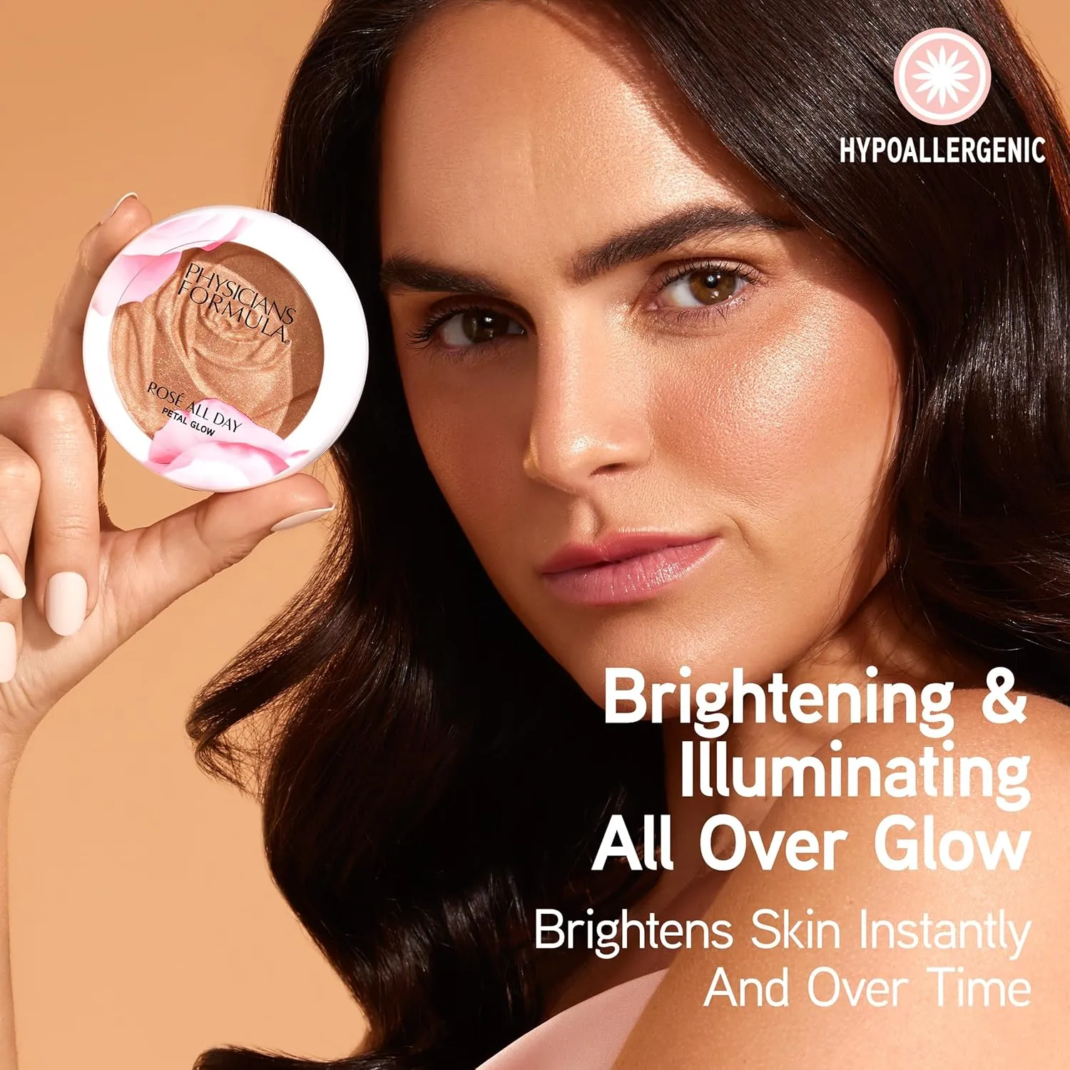 Physicians Formula Ros All Day Highlighter Blush Face Powder, Pink Petal Glow, Dermatologist Tested, Clinicially Tested