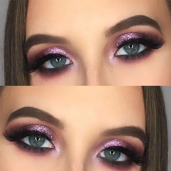 Prima Makeup Pressed Glitter Pink Multi-Tonal Eyeshadow  - Pink to Make the Boys Wink
