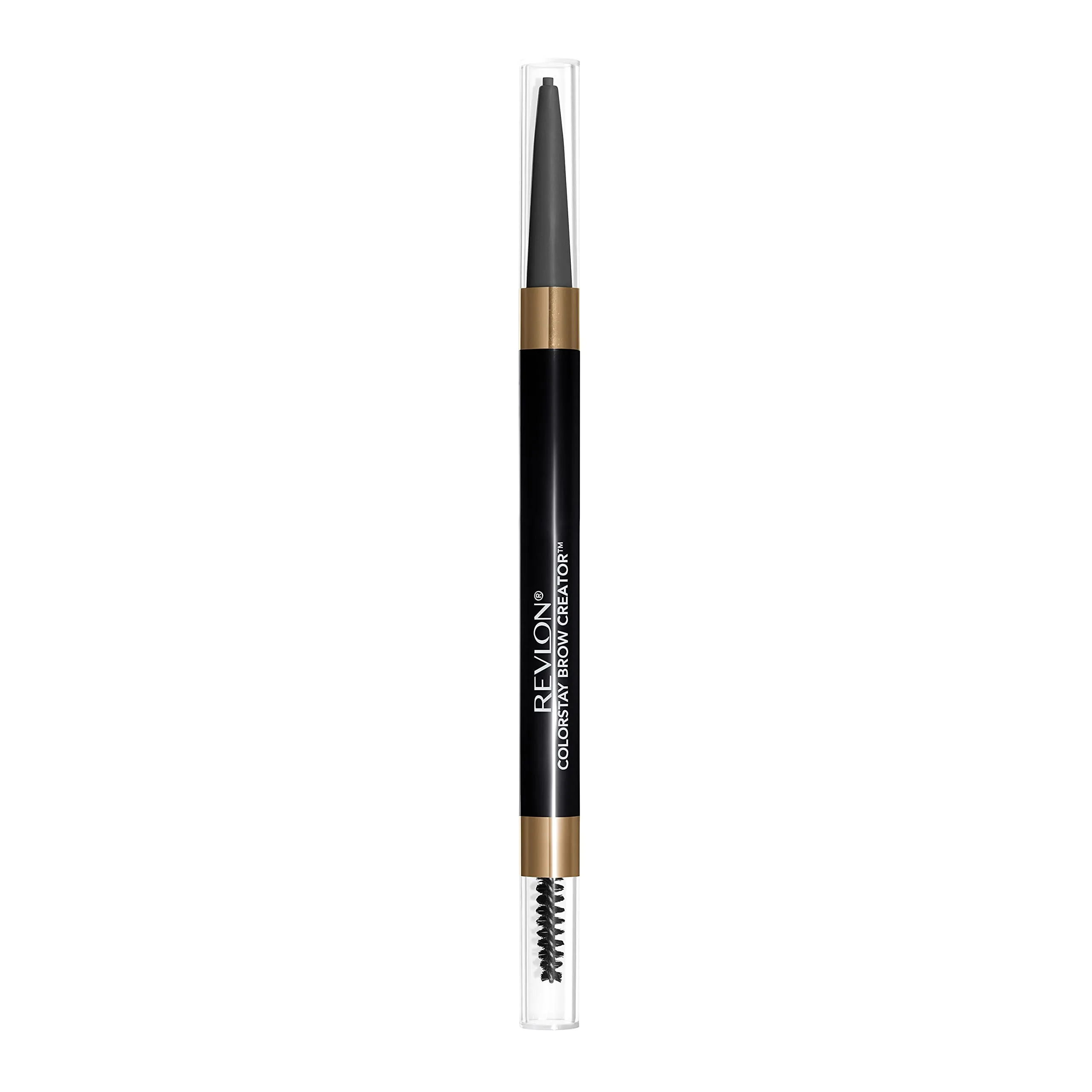 Revlon Eyebrow Pencil & Powder, ColorStay Brow Creator 2-in-1 Eye Makeup with Spoolie, Longwearing with Precision Tip, 615 Soft Black, 0.23 Oz/ 6.5g