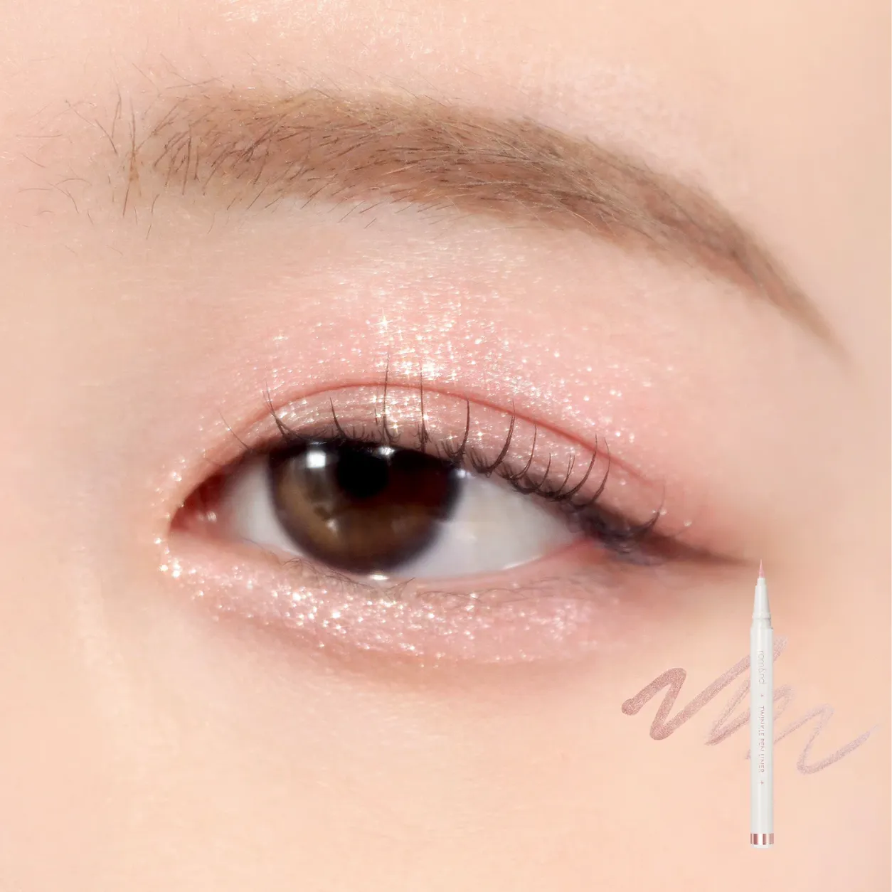 ROM&ND Twinkle Pen Liner (03 Rosy Sparkle) 韩国ROM&ND 闪亮眼线液笔 (03 玫瑰闪光) 0.5g