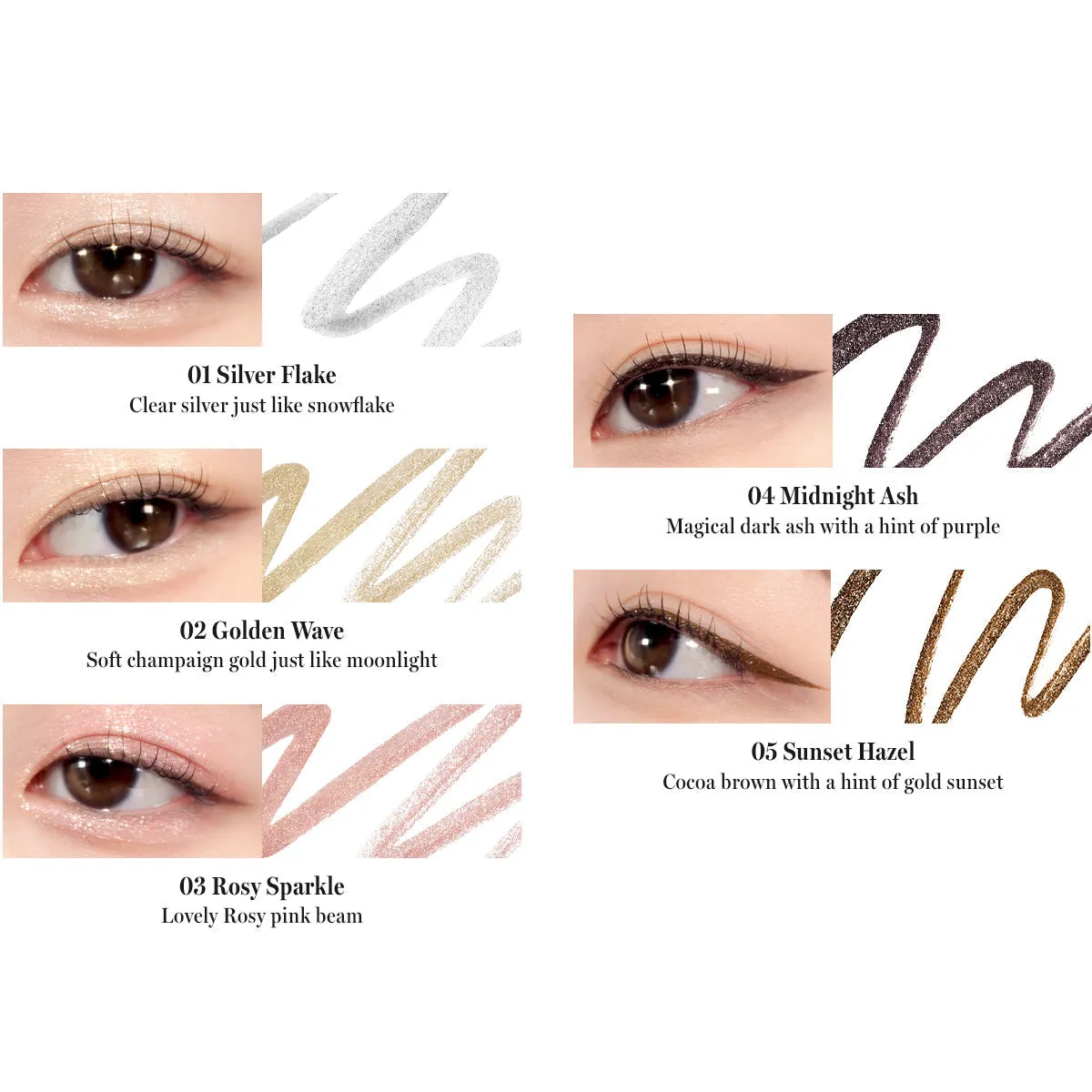 ROM&ND Twinkle Pen Liner (03 Rosy Sparkle) 韩国ROM&ND 闪亮眼线液笔 (03 玫瑰闪光) 0.5g