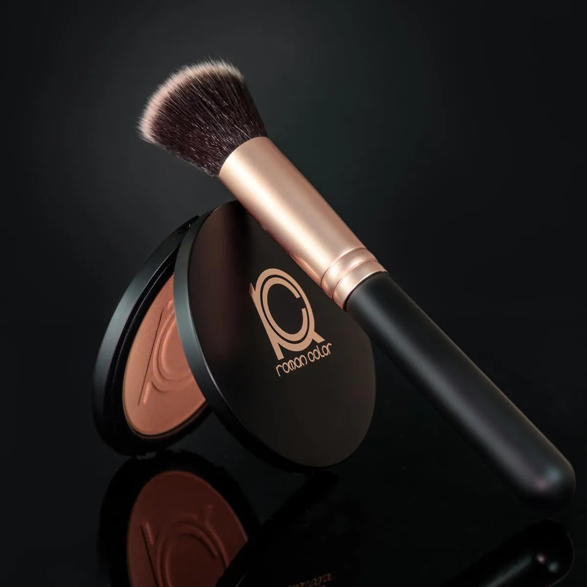 Roman Color Pressed Powder foundation compact Beauty Makeup face powder compact Powder foundation full coverage polvo compacto Longwear Medium Full Coverage (0.49 OZ) (1303-Kale)