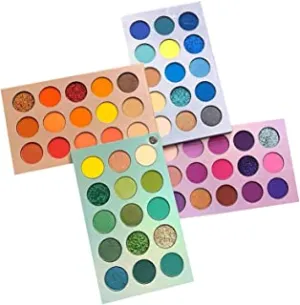 shamjina Eyeshadow Palette 60 Colors Professional Make up Pigment for Beginners Shimmers Glitter Highlighter Easy to Blend