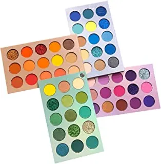 shamjina Eyeshadow Palette 60 Colors Professional Make up Pigment for Beginners Shimmers Glitter Highlighter Easy to Blend