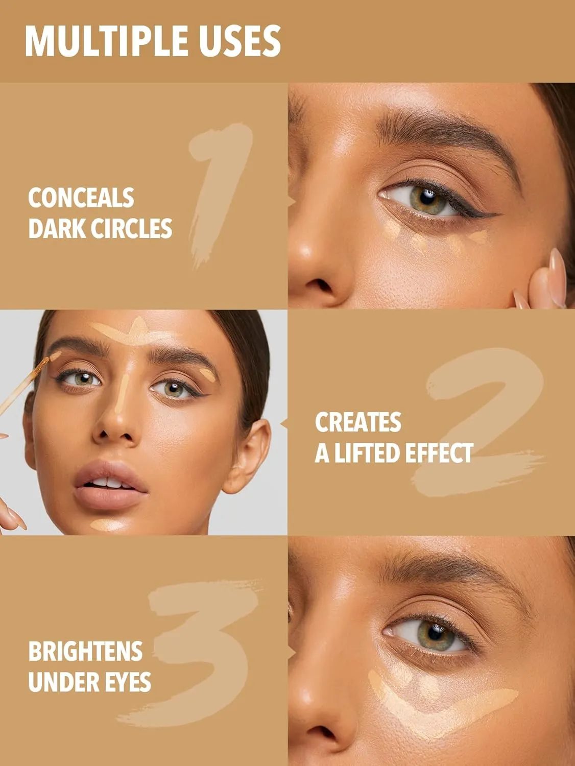 SHEGLAM 12HR Full Coverage Concealer Matte Finish Concealer Stick for Under Eye and Dark Circles - Fair