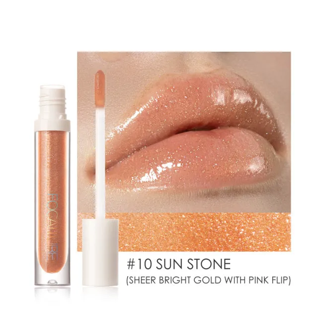 Shimmer High-Shine Glossy Non Sticky Lip Tint Nourish Lipcare Professional Long Stay Lipgloss