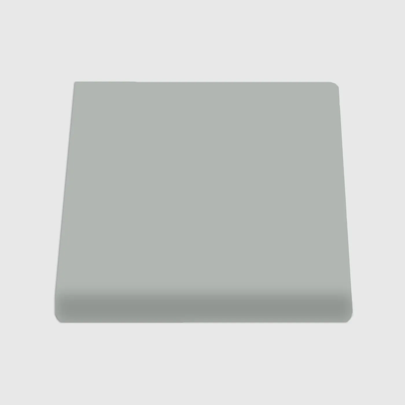 Single Bullnose Spur Gray Matte Tile 6"x6"